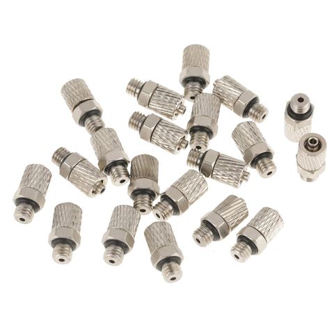 Lot de 20 Raccords à Air Rapides M5 - Connecteurs Pneumatiques Droits Mâles 4mm, Installation sans Outil pour Tuyaux d'Air, Idéal pour Modélisme et Automatisation (1/5)