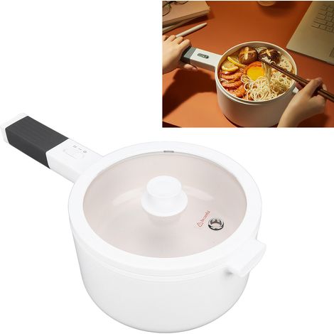 Cuiseur électrique gris, cuiseur à nouilles basse consommation, casserole électrique domestique, fondue, grill, fondue électrique antiadhésive, tension : 220 V (modèle amélioré) (1/5)