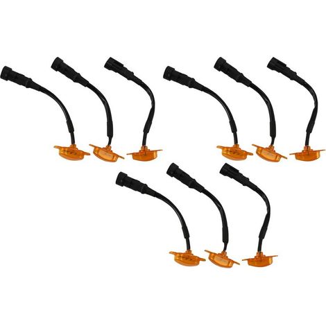 Luces diurnas LED de 9 piezas, luces LED para parachoques delantero y parrilla del capó para modelos F150/F250 Raptor 2004-2014 y 2014- (parrilla no incluida).