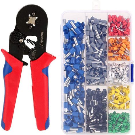 Ensemble d'outils de sertissage, pince à sertir compacte et réglable de 0,25 à 6 mm², légère pour l'industrie automobile (1/5)