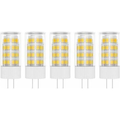 5X G4 Lampe LED 5W Ampoule Lampe 51 SMD 2835LEDs Blanc Chaud 3000K Ampoule LED 400LM Équivalent à lampe halogène 50W AC 220V [Classe énergétique A+] (1/4)
