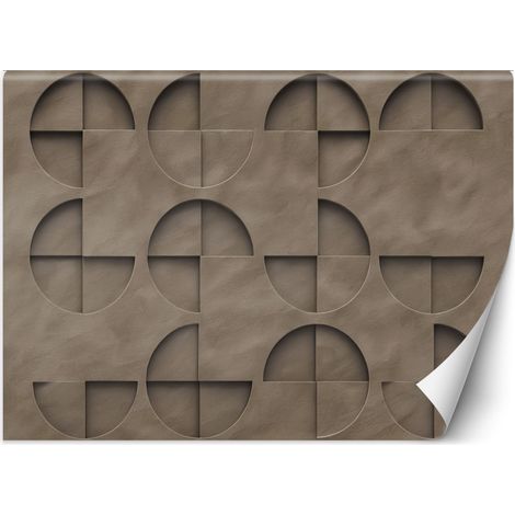 Papier peint Cercles Abstraction 3D 200x140 (1/5)