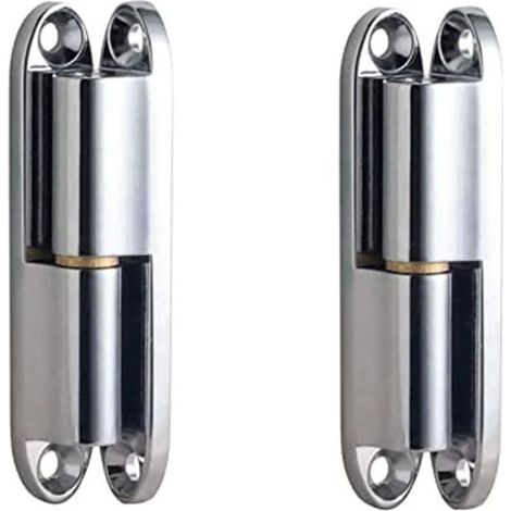 Cerniera per porta, cerniera per porta resistente, 2 pezzi di cerniera per porta, cerniera resistente per porta, cerniera per mobile in lega di zinco, cerniera per porta a vite, con 8 viti, cerniera a (1/4)