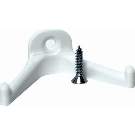 Northix Percha de vinilo blanca para atornillar plástico bio