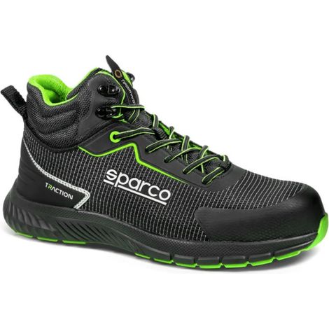Scarpe Antinfortunistiche Sparco Traction Naoki S3S Nero/Verde 38