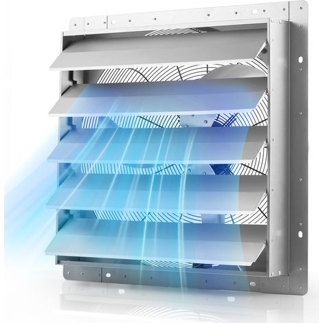 VEVOR 624 mm Abluftventilator mit Lamellen Industrie Wandventilator 136 W, Wandlüfter für Garage Gewächshaus Werkstatt, Stahlgehäuse, 11347 m³/h Lüftung, 1400 U/min Motor, Leiser Betrieb, Wandmontage (1/5)
