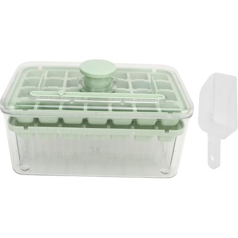 Bac à glaçons avec couvercle et pelle en silicone PET pour cuisine et restaurant (1/5)