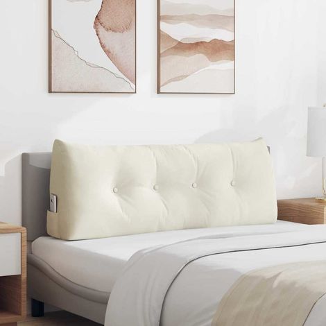 Rückenkissen Creme 120 x 24 x 50 cm Samt