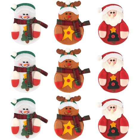 9pcs De Nol Couverts Titulaire Cuisine Couteau Fourchette Jolie Dcoration Xmas Holiday Party Dner Dcoration 3 Styles