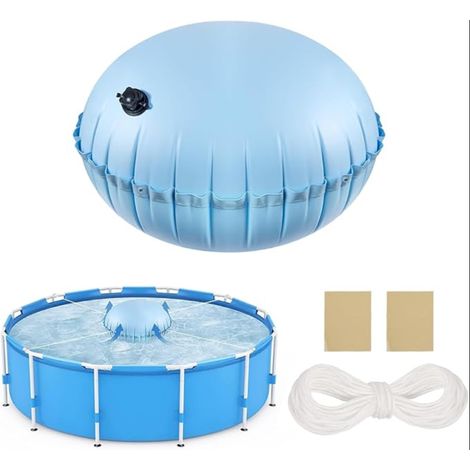 Coussin Gonflable Piscine Rond,Coussin Piscine,Flotteur Hivernage Piscine 120x 120 CM,Dome Piscine Hors Sol avec 15M Corde D'équilibre,Bache Sol Piscine,Spas,Fontaine (1/5)