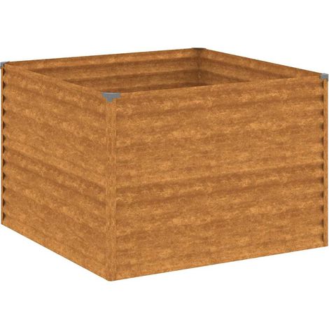 Jardinera de acero corten 100x100x69 cm vidaXL