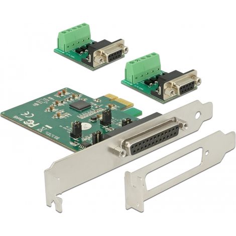 PCIe x 1 Seriell 2x RS-422/485 DB9 ESD und optionaler Ãberspannungsschutz Delock