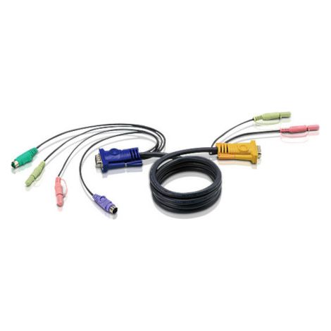 Aten Cable Kvm Ps/2 Con Audio Y Sphd 3 En 1 De 1,8 M