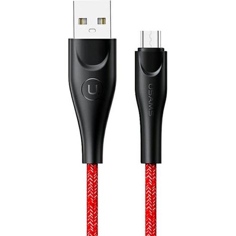 Câble MicroUSB USAMS 2 m Charge rapide Rouge (1/5)