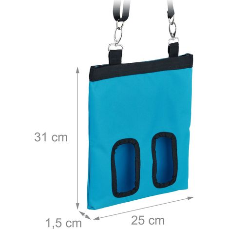 Sac à foin suspendu pratique pour petits animaux 31 x 25 x 1,5 cm favorise l'alimentation naturelle en coton beige (1/4)