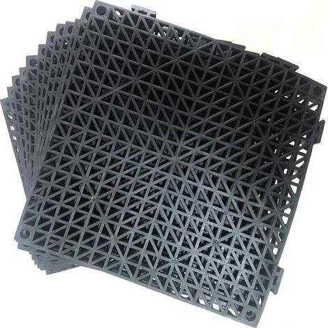 Lot de 5 dalles clipsables antidérapantes en PVC 30x30 cm – Drainage rapide – Pour extérieur, piscine, terrasse, salle de bain (1/5)
