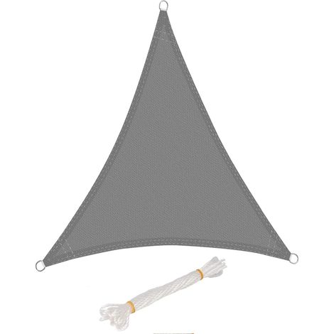 WOLTU Toldo Vela de Sombra Rectangular 3x4 m HDPE Transpirable Prevención Rayos UV Solar Protección 85% Resistente y para Jardín Patio Exteriores Arena Gris Claro