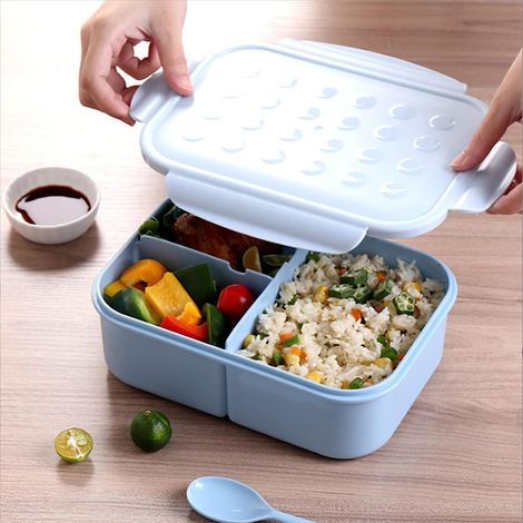 Boîte à lunch compartimentée, boîte à lunch, boîte bento, boîte à goûter, boîte à petit-déjeuner (1/4)