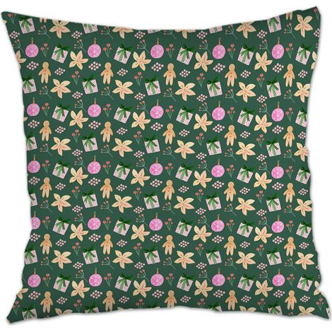 Housse de coussin sans coussin 45x45 durable pour décoration de noël de famille (1/5)