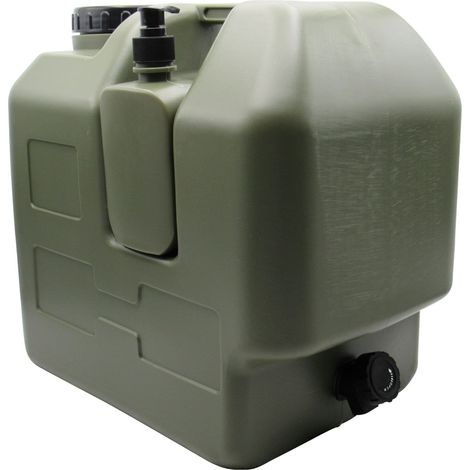 Plastic Fresh Water Carrier Container & Soap Dispenser 20L (Green Jerry Can Tap Fishing)