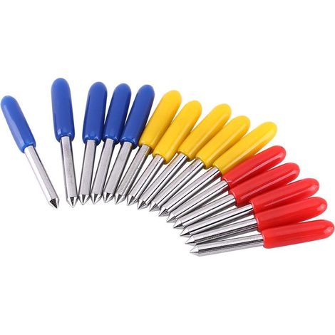15pcs Lame de Remplacement en Acier Lame de Traceur de Tungstène 30, 45, 60 degrés (1/5)