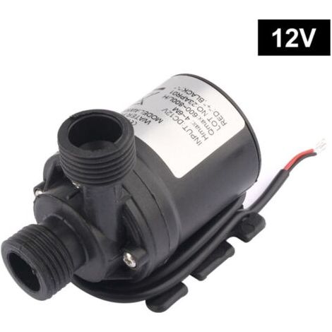 Pompe à eau 12 V, pompe à eau submersible sans balais, pour bassin, aquarium, fontaine solaire, circulation d'eau de piscine (1/4)