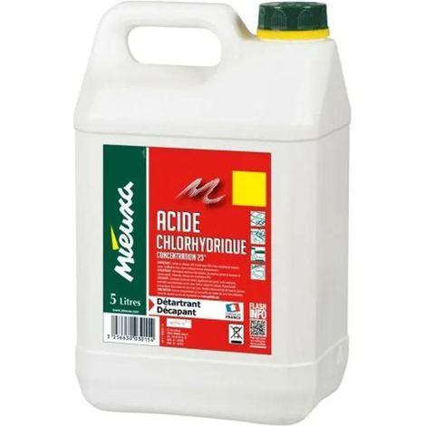 Acide Chlorhydrique  23%  5 Litres - Mieuxa