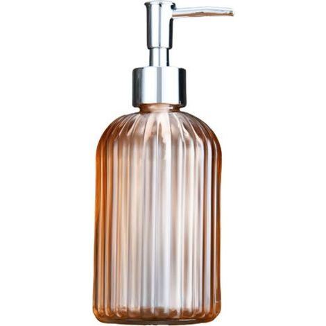 Soap Dispenser - - Glass - 400 ml - Orange - Contemporary Style - Design
