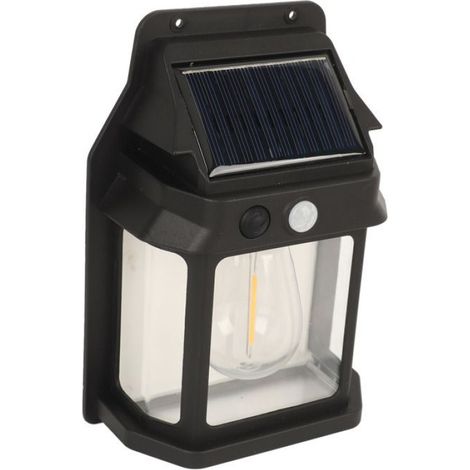 Applique Murale Solaire - Panneau Polycristallin 1800 mAh - Étanche IP65 - Détection Mouvement 180° - Pour Porche Jardin Terrasse - 1 Pièce (1/5)