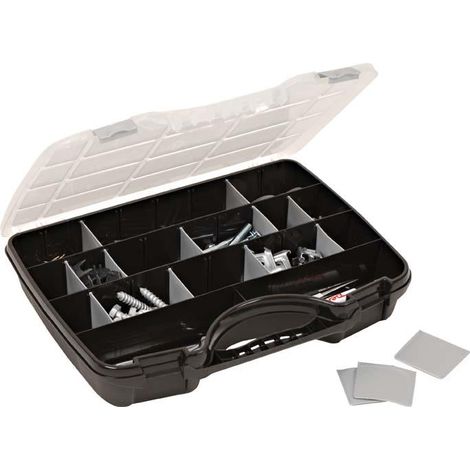 Allzweckkoffer 46 schwarz-silber 388x290x61 (1/3)
