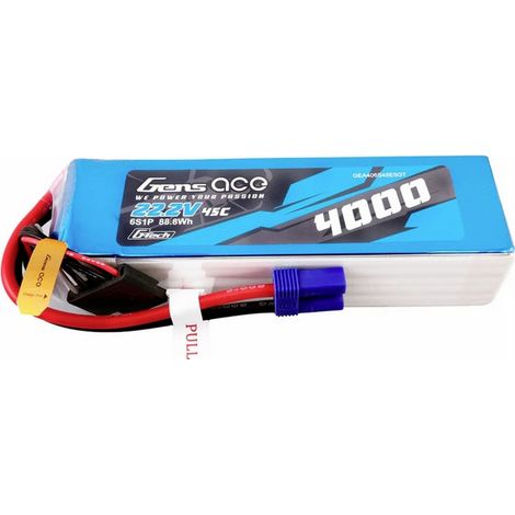 Gens ace Modellbau-Akkupack (LiPo) 22.2 V 4000 mAh 45 C Block EC5 (1/4)