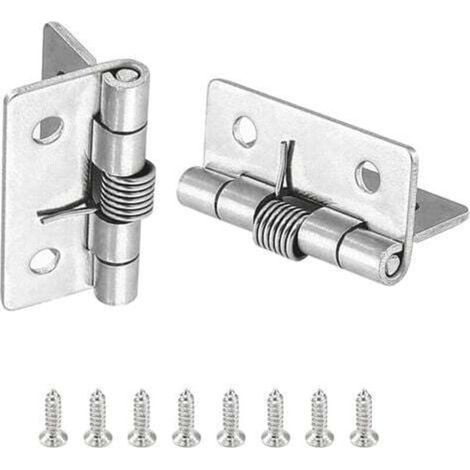 [JAMAIS UTILISÉ] 4 pièces charnières à ressort à ouverture fermeture automatique(3,8 cm), charnières de porte à ressort en acier inoxydable 304, charnières à fermeture automatique pour portes invisibl (1/4)
