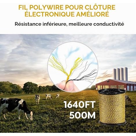 Electric Fence Rope Stainless Steel (1/4)