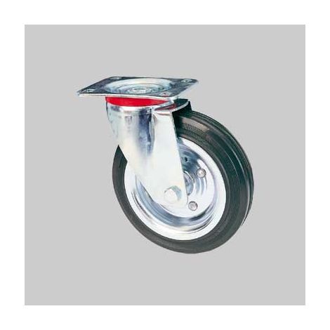 Ruota industriale girevole art. 80 avo 80x25 mm - portata 50 kg