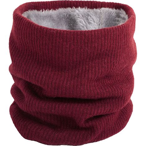 1 cache-cou multifonctionnel chaud et chaud - cagoule d'hiver coupe-vent en polaire pour moto, course à pied, ski et snowboard, pull polaire double couche, chaud, couleur unie, tour de cou tricoté sim (1/4)