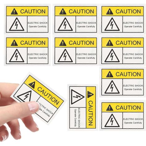 Autocollants d'avertissement de danger électrique domestique, en vinyle, 10 feuilles par paquet (1/5)