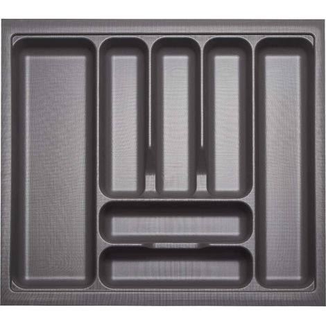 ORGA-BOX I Besteckeinsatz 519 x 473 oriongrau mit Perlstruktur und Anti-Rutschbeschichtung für Tandembox Antaro / Intivo u. ModernBox im 60er Schrank Besteckkasten Besteckaufbewahrung (1/4)