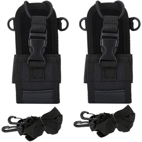 Lot de 2 housses de protection universelles en nylon 20D MSC avec bandoulière large et réglable pour talkie-walkie-AquaForge (1/5)