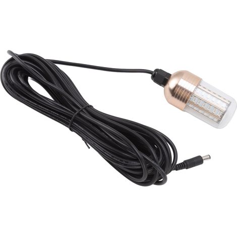 60-LED-Angellampe, IP68 wasserdicht, 3000 lm, Unterwasserbeleuchtung, Fischerkennung, 30 W, 12–60 V, gelbes Licht (1/5)