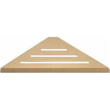 Étagère d'angle murale en acier inoxydable 304 – Plaqué or – Montage facile sur mur plat – Rangement pour salle de bain-Crezuo (1/3)
