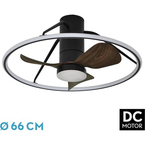 FABRILAMP Fan Dc Oporto 46w Neg/marr 3asp.66d 4600lm 3000-4000-6000k 6vel Remot,tempo,3int.rg (1/4)
