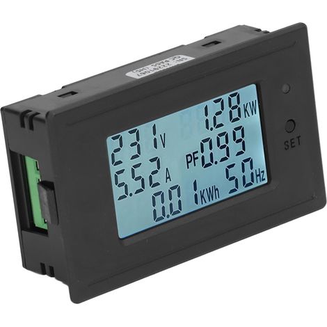 Voltmètre-ampèremètre numérique LCD à affichage de la tension, du courant et de la puissance, moniteur de consommation électrique, 6-200 V CC (1/5)