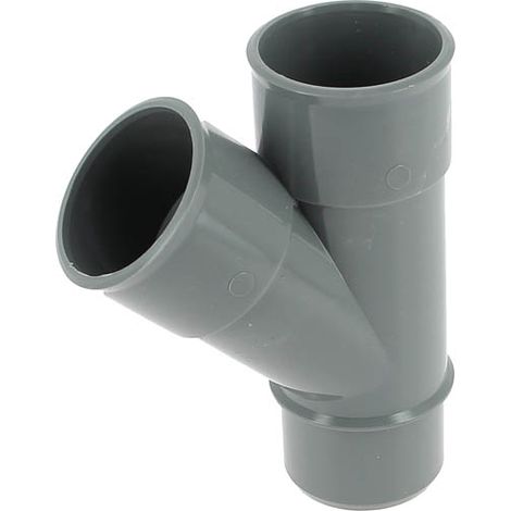 Nicoll – Culotte mâle-femelle 45° Ø40 en PVC – Raccord évacuation lisse – Circonférence femelle pour emboîtement facile – Résistant aux impuretés