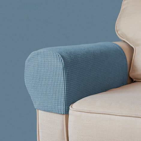Housse De Repose-Bras - Polyester Étirable Imperméable - Pour Canapé Fauteuil Relax - Universelle 18-21 Pouces - Lot De 2 (1/5)
