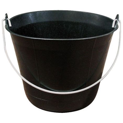 Vinmer cubo de albañil negro 11 litros robusto y práctico
