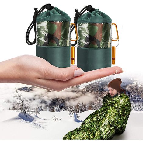 Nooddeken - Aluminiumfolie - Thermisch - Waterdicht - Winddicht - Scheurvast - 120 dB Fluitje Ingebouwd - 1 Stuk (1/5)