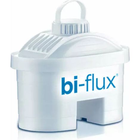 Laica cartuccia filtrante bi-flux alkawater, 3 pezzi, aumenta alcalinita' fino a +1,5 pH, 5 stadi di filtrazione, compatibile Brita, 150 litri