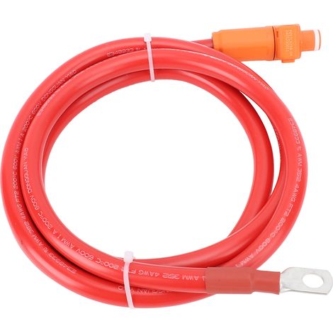 Câble d'alimentation 4AWG avec fiche droite rouge souple et connecteur SC25 à 8 bornes, pour navires, motos, voitures et tracteurs, 1,5 m / 4,92 pi (1/5)