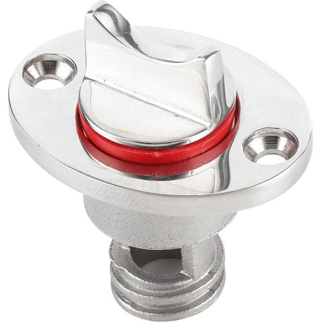 Bouchon de vidange marin poli 316 inox, filetage étanche, résistant corrosion, vis pour trou de coque, kit drainage bateau, diamètre standard, usage nautique (1/5)