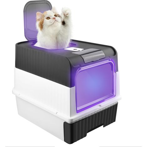 Bac à Litiere Chat Autonettoyante,Maison de Toilette pour Chat,Bac à Litière Autonettoyante,Litière Automatique Autonettoyant pour Chats (1/5)